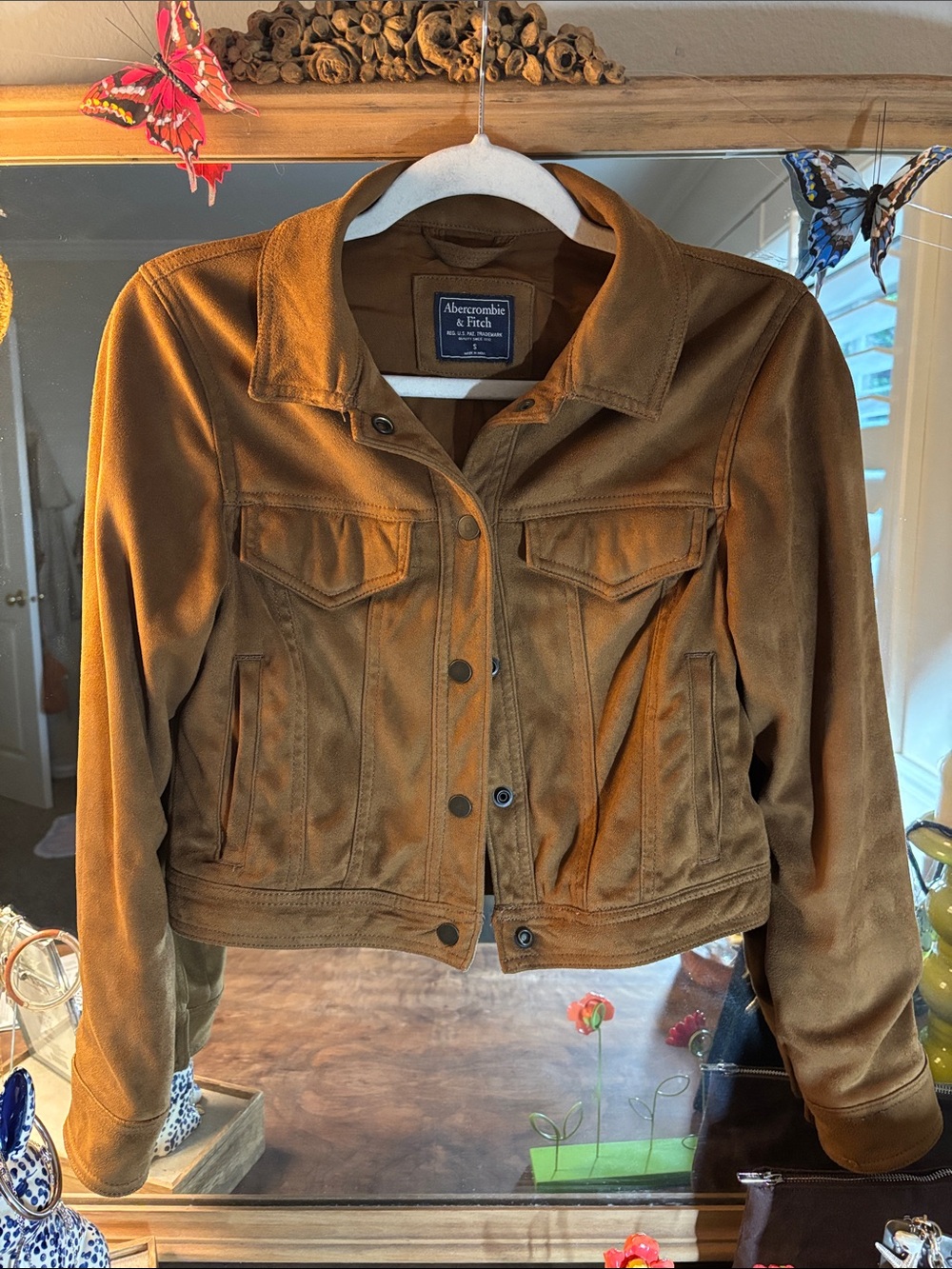 Abercrombie & Fitch Brown Suede-Look Jacket